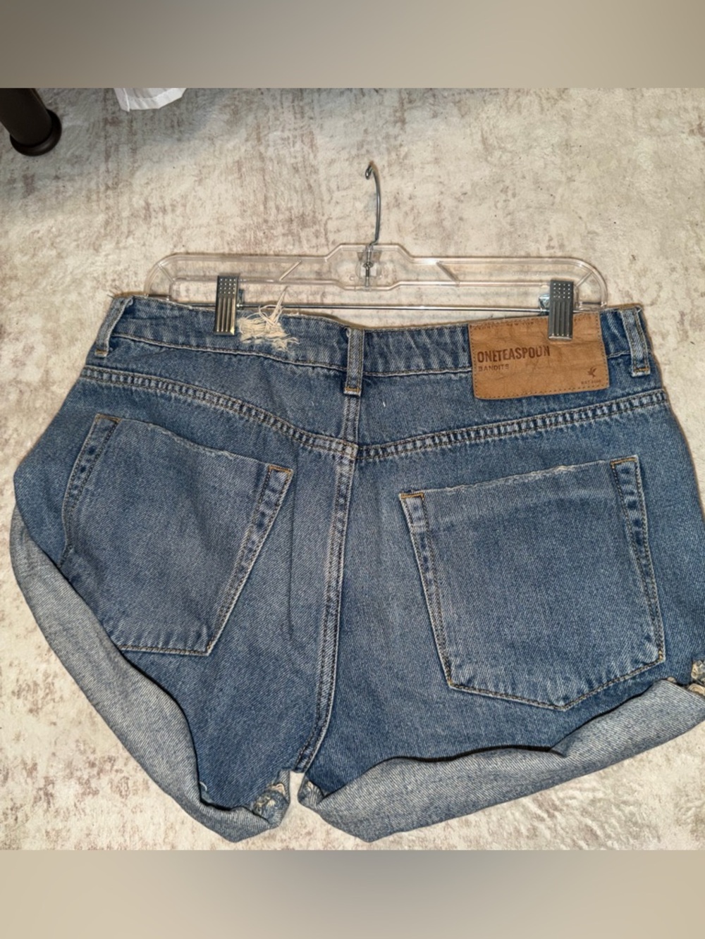 One Teaspoon Blue High-Rise Denim Shorts
